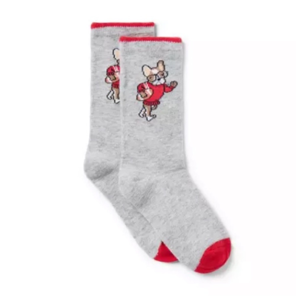 Janie and Jack Gray and Red Casual Socks